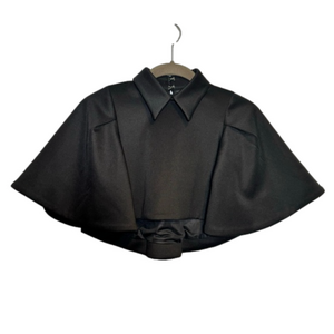Aisabobo Canada Designer Black Collared Cape Girls Size 7
